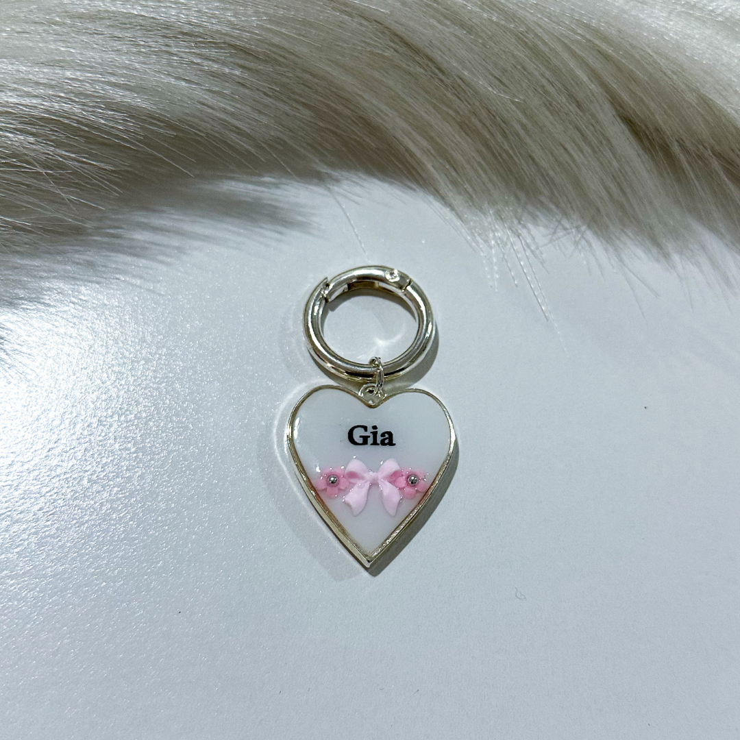 Bow and Bloom Pet Id Tag
