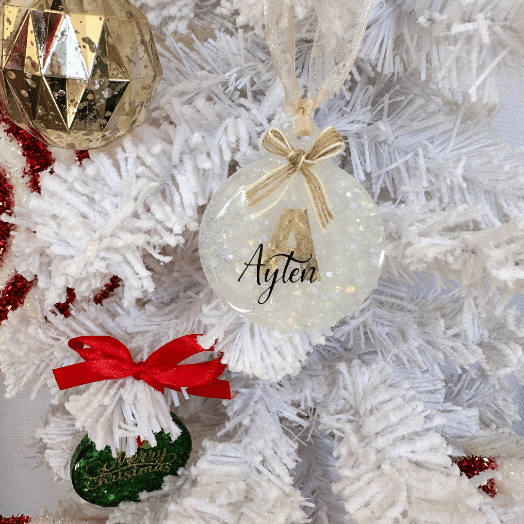 Custom Initial Christmas ornaments ,Personalised, Stylish & Luxurious
