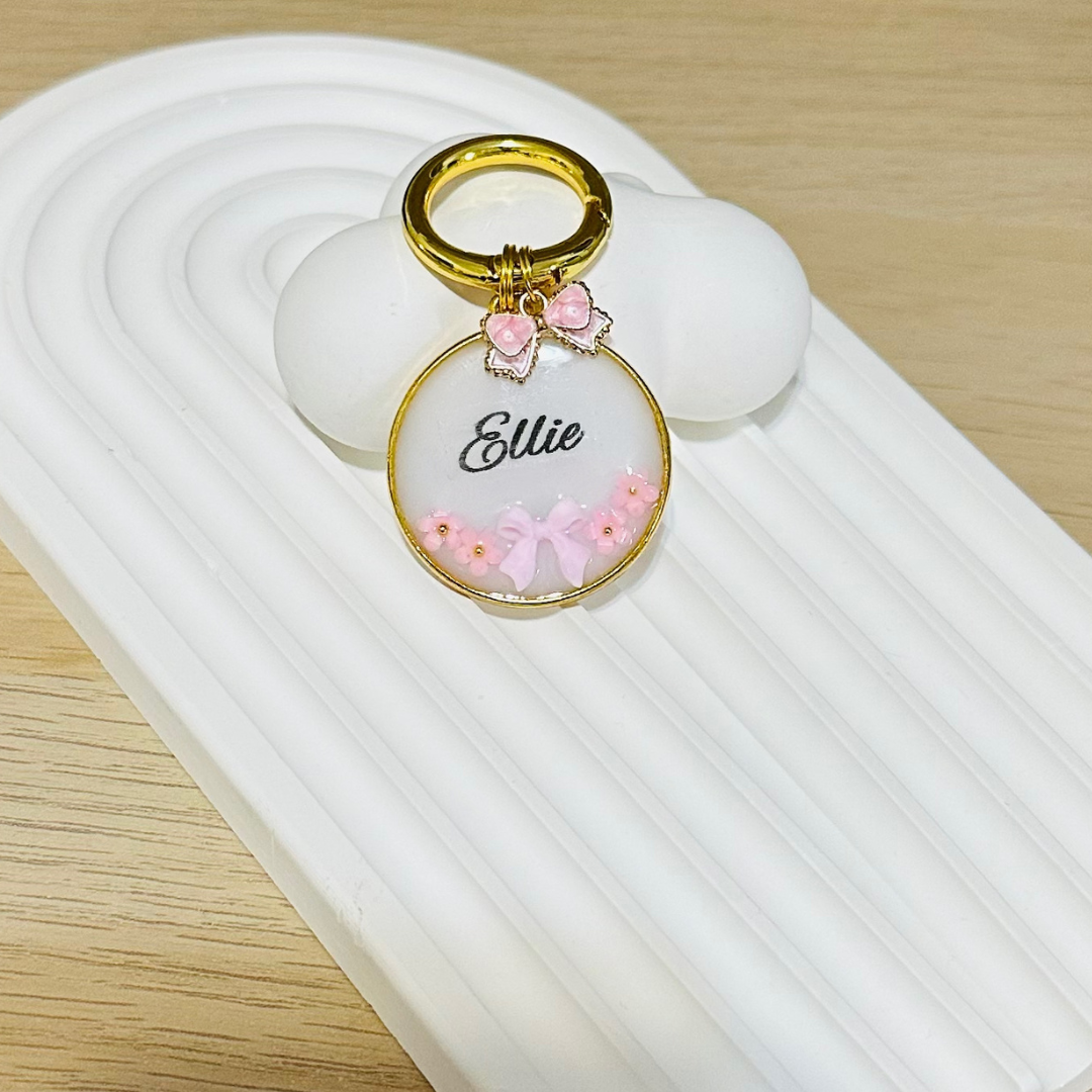 Bow and Bloom Pet Id Tag