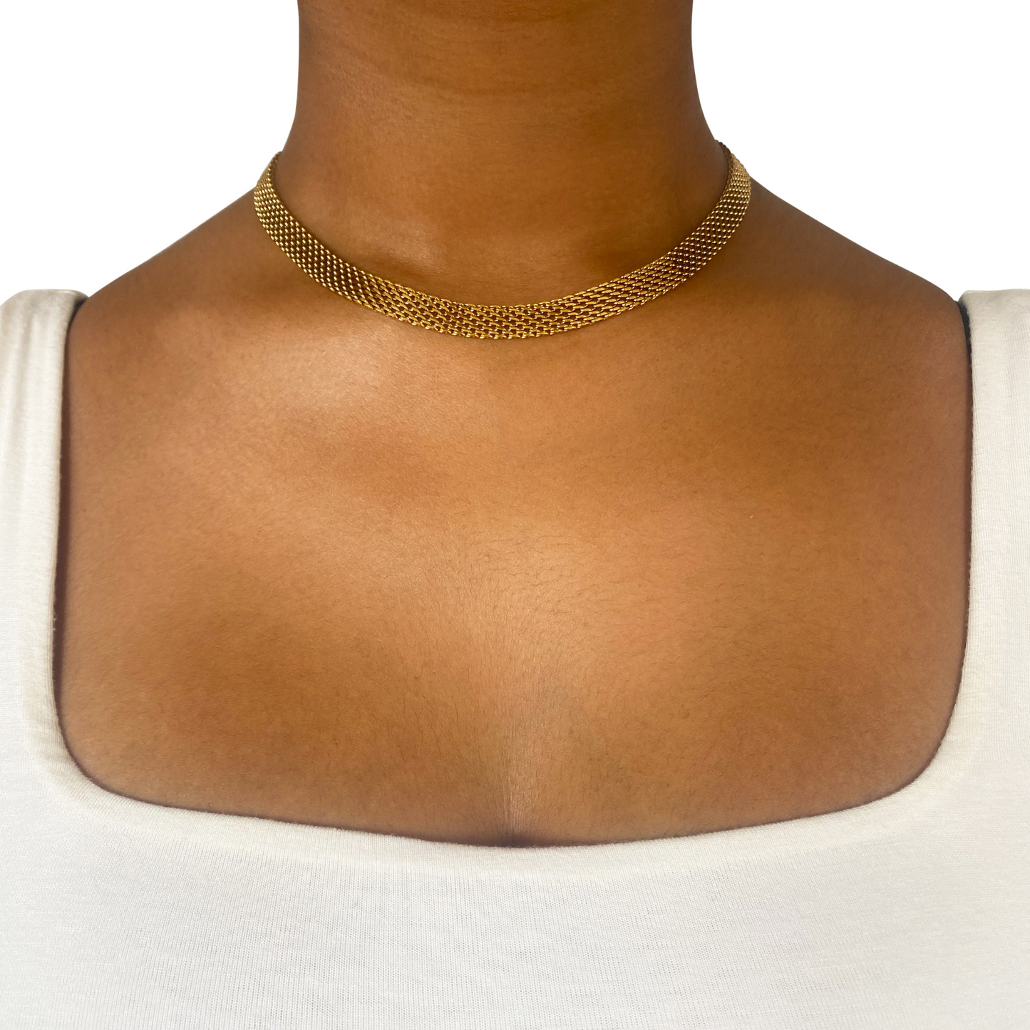 Trending Tails Solana Chunky Gold Choker Necklace - Tarnish resistant