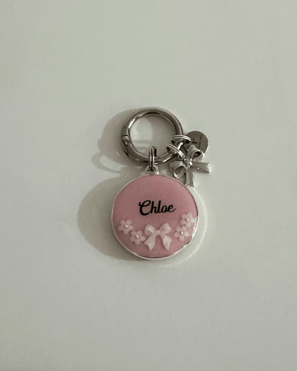 Bow and Bloom Pet Id Tag