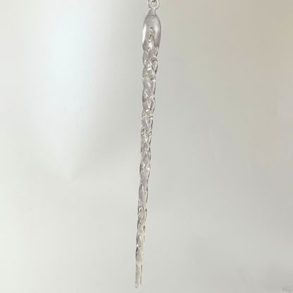 Frosted  icicle ornament, snowdrop icicle decoration, clear acrylic Christmas ornament