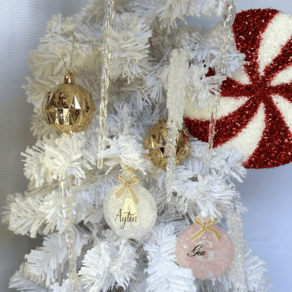 Frosted  icicle ornament, snowdrop icicle decoration, clear acrylic Christmas ornament