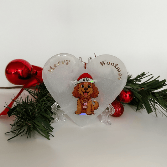Custom Cartoon Pet Ornament with Holographic Finish