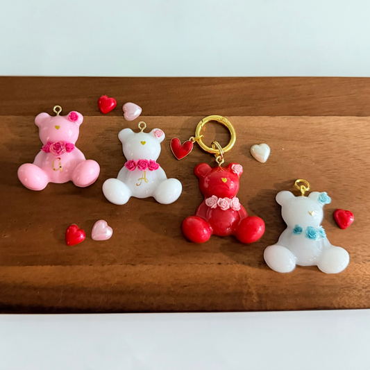 Love in Bloom Teddy – Personalised Floral Teddy Tag