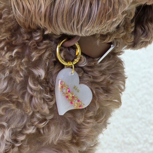 Jewelled Heart Pet ID Tag