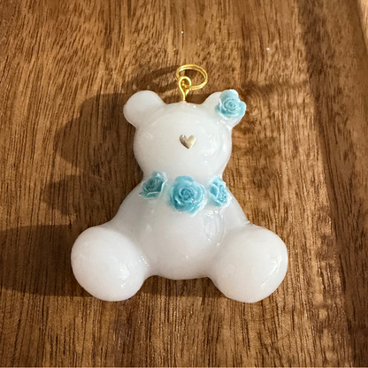 Love in Bloom Teddy – Personalised Floral Teddy Tag