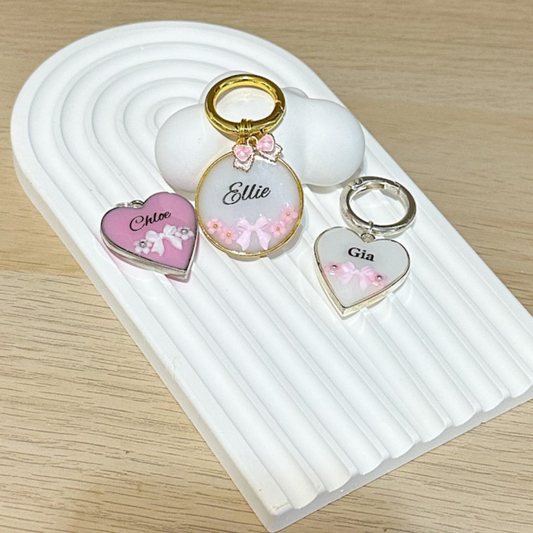 Bow and Bloom Pet Id Tag