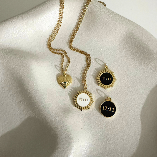 Protective Eye and angel number Necklaces.