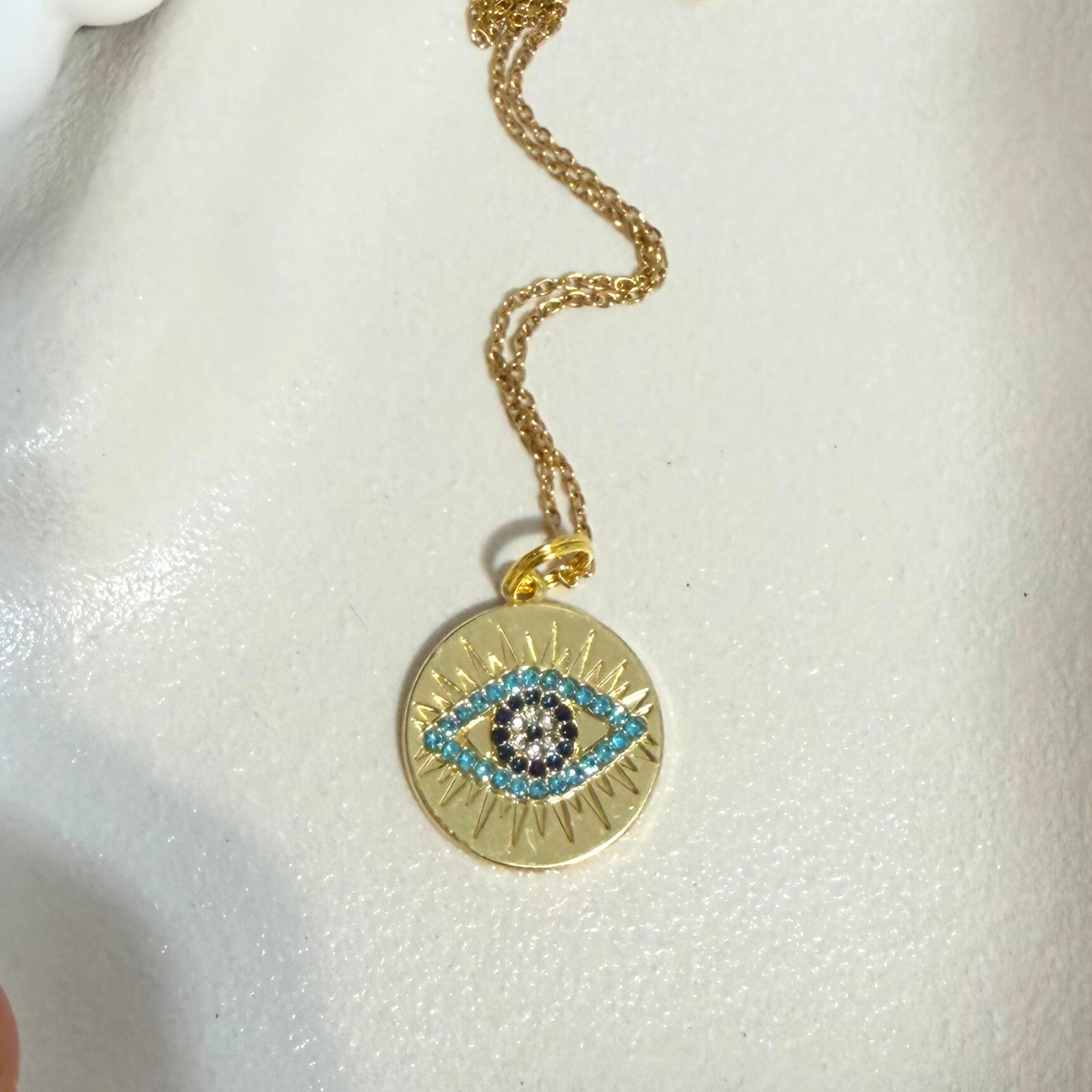 Protective Eye and angel number Necklaces.