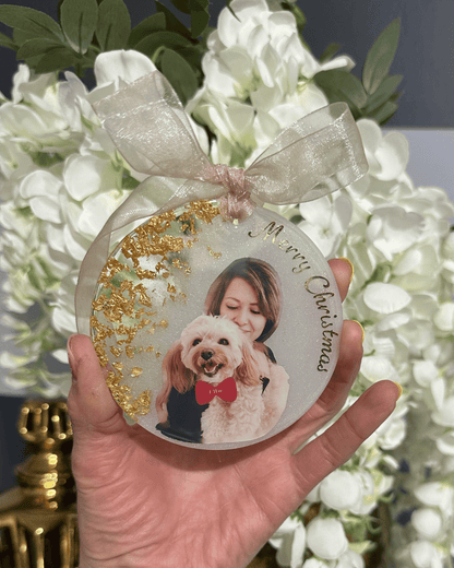 Personalised Pet Portrait Christmas Tree ornaments, for both pets and their owners.