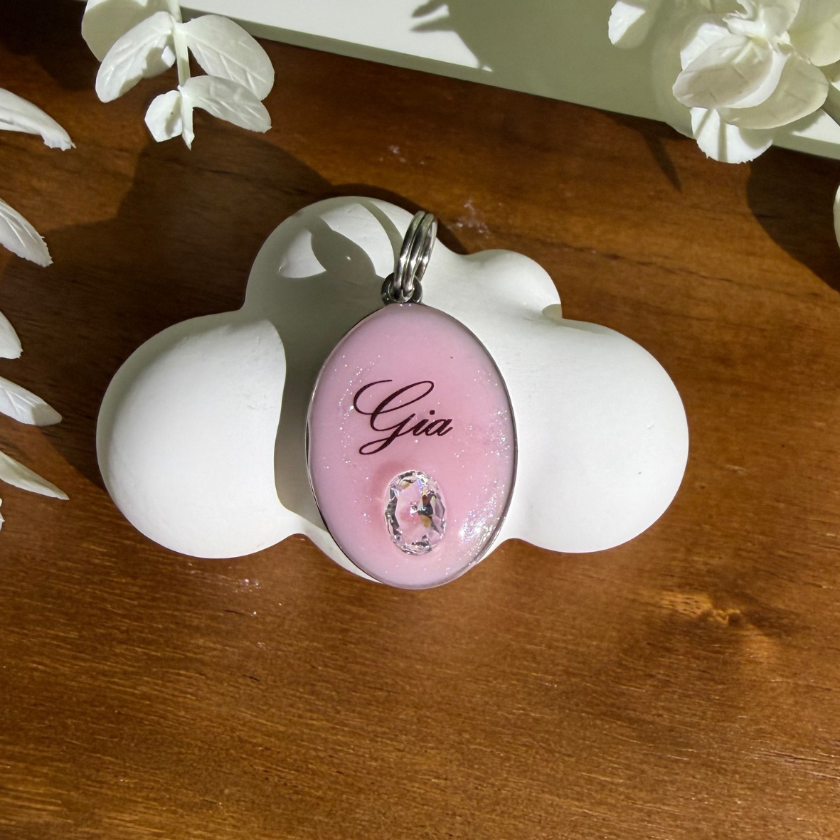 Petite Oval Diamond Tag