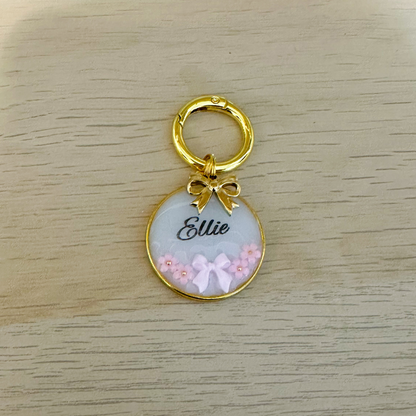 Bow and Bloom Pet Id Tag