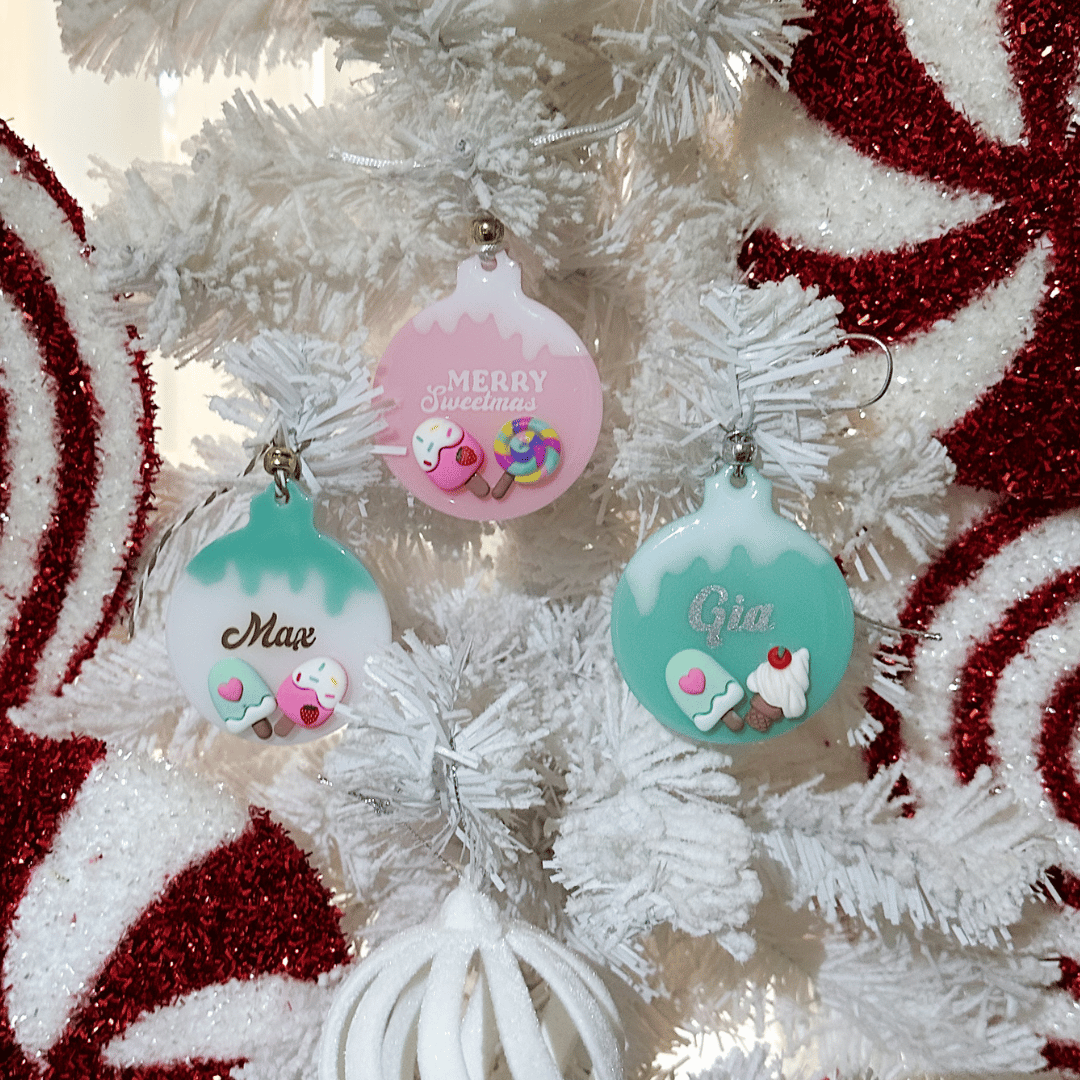 candy Christmas tree ornaments and decorations