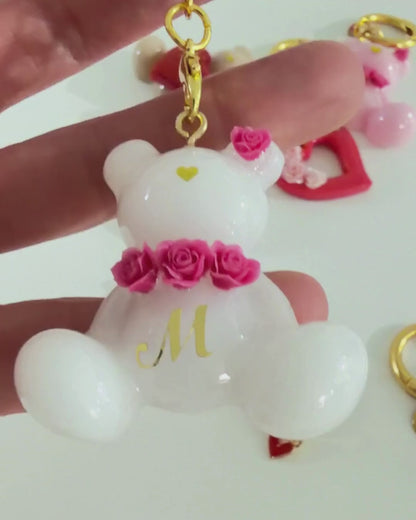 Love in Bloom Teddy – Personalised Floral Teddy Tag