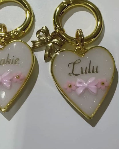 Bow and Bloom Pet Id Tag