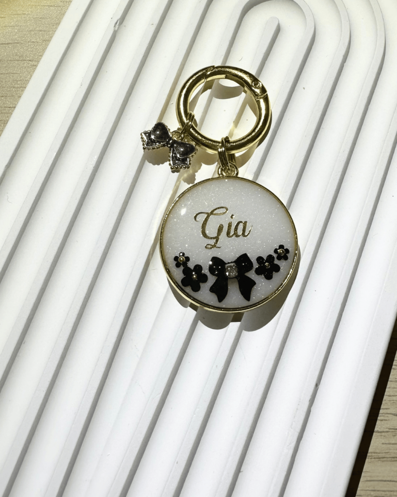 Bow and Bloom Pet Id Tag