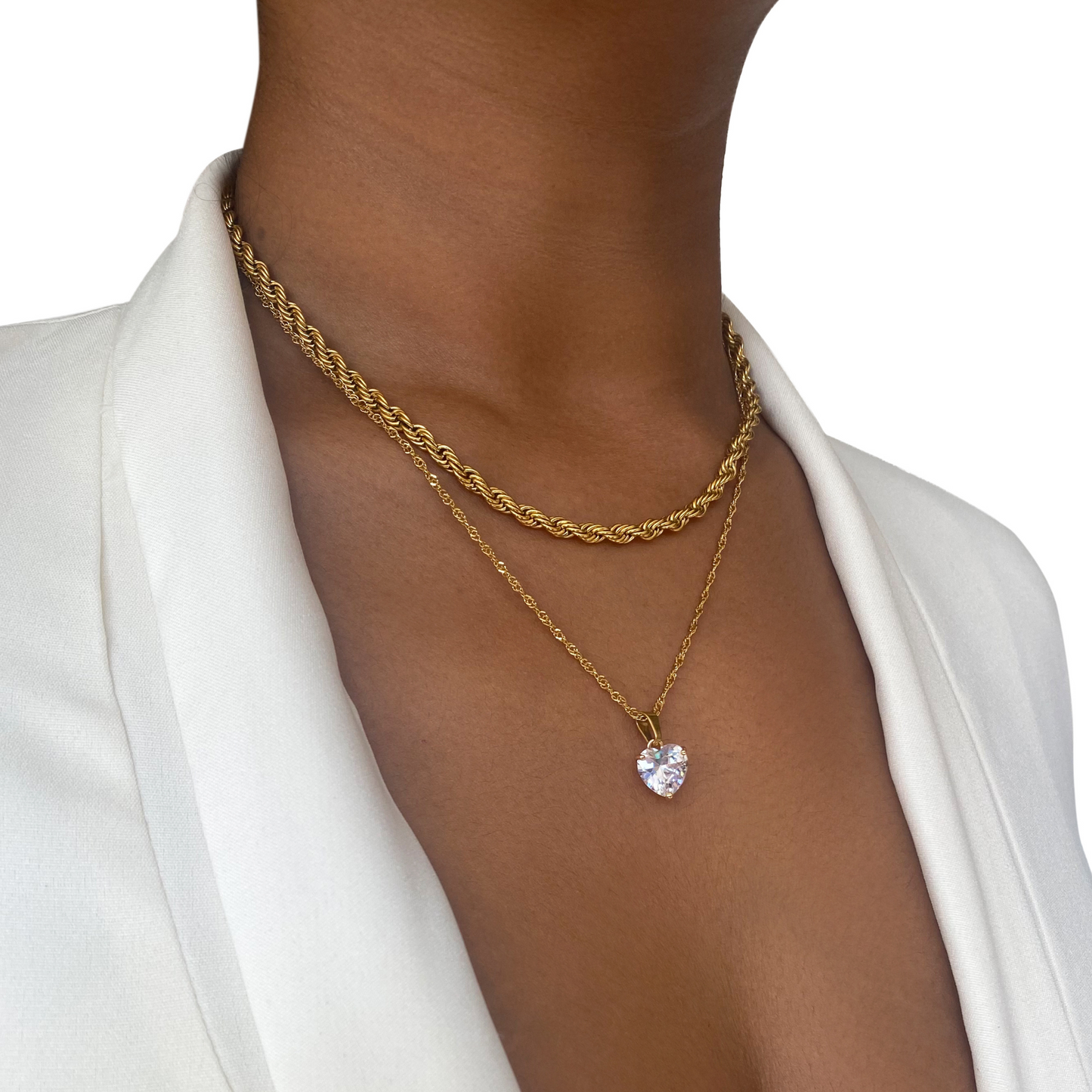 Zinnia Rope Chain Necklace – Waterproof and Tarnish-Free