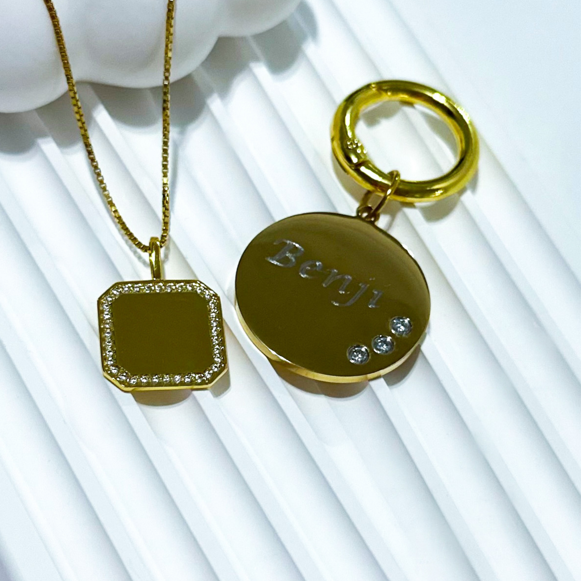 Real gold hot sale dog tags