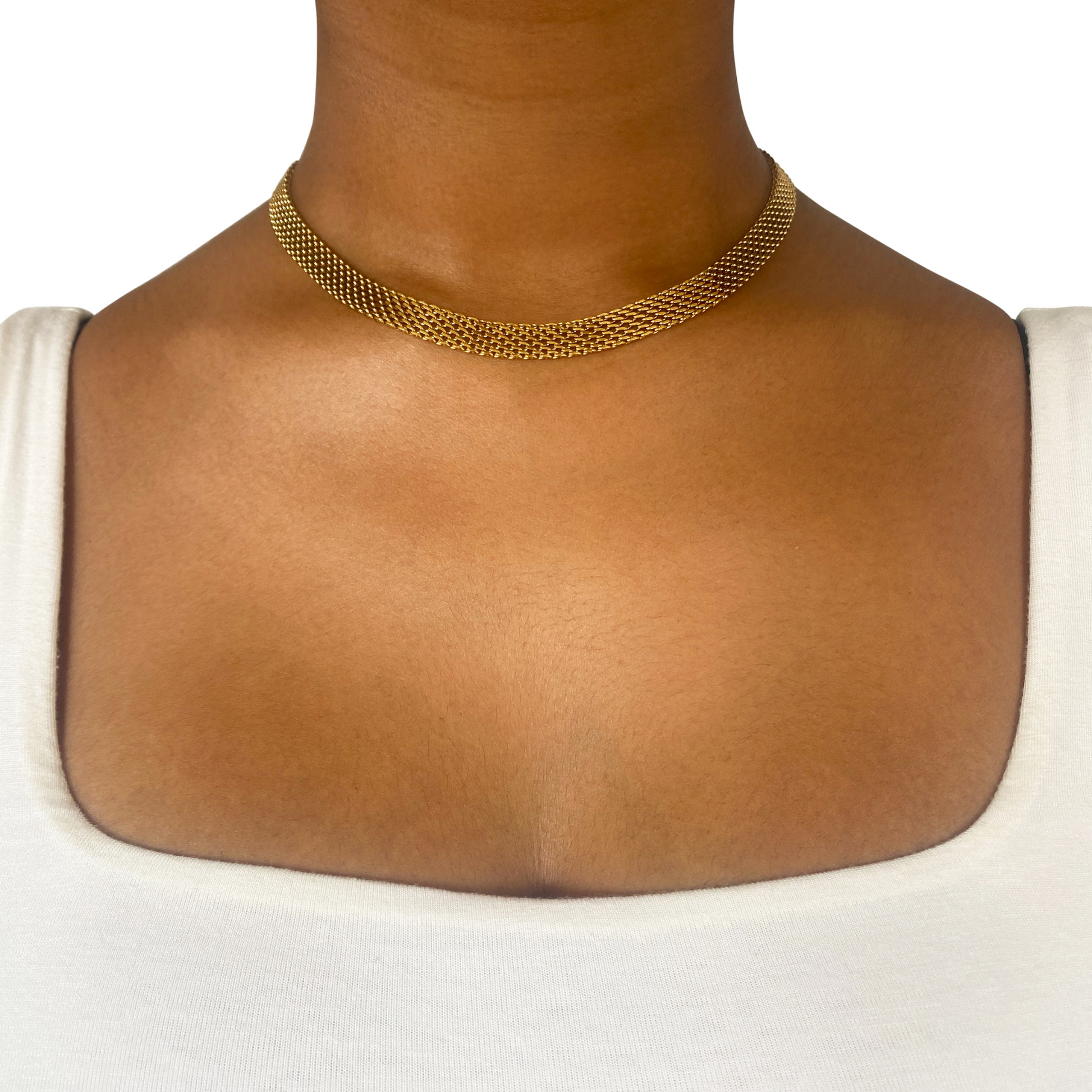 Solana Chunky Gold Choker Necklace Tarnish Resistant Trending